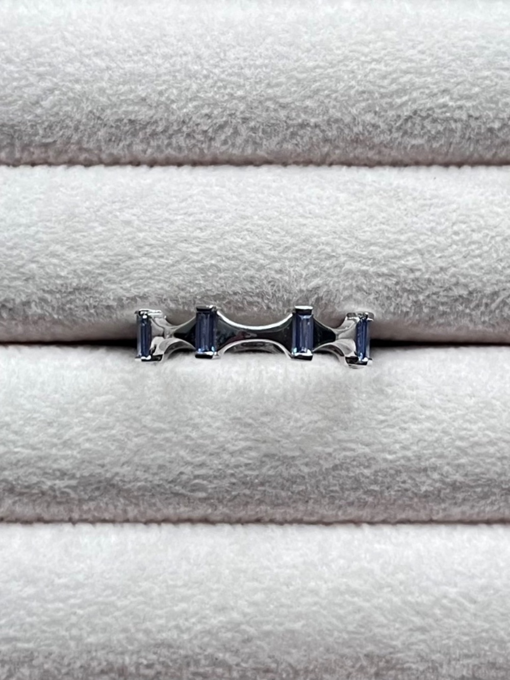 R163 | .925 Sterling Silver Baguette-Cut CZ Eternity Band